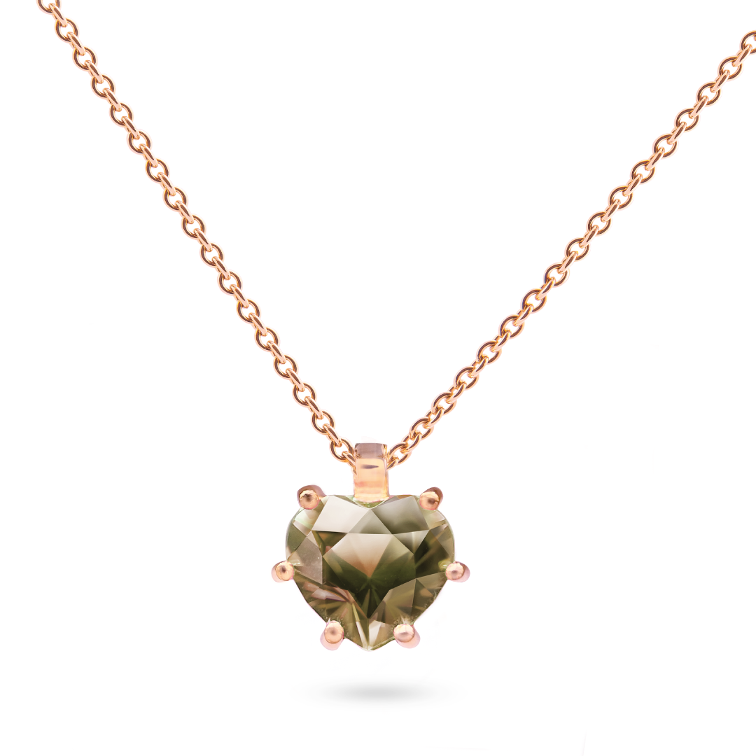 Enchanted Heart Natural Necklace Rose Gold pawsums by liveful