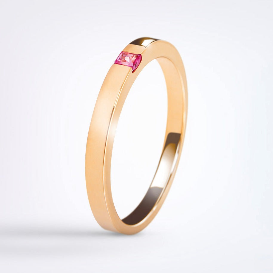 Timeless Ruby Rose Gold Ring 