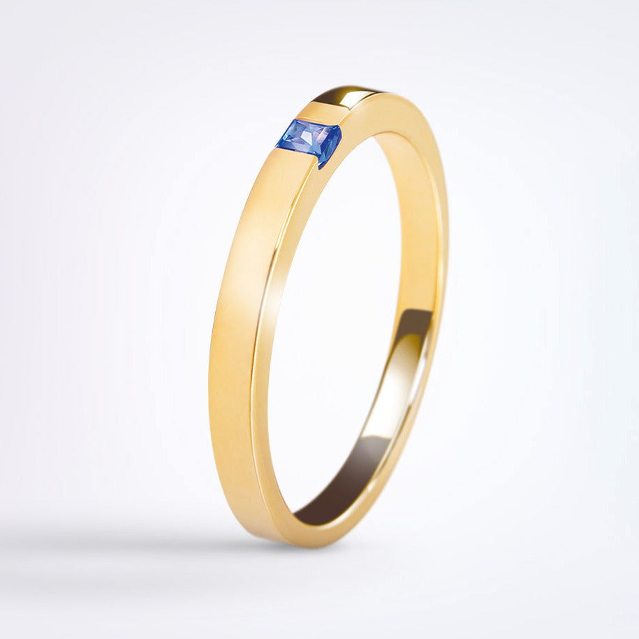 Timeless Sapphire Yellow Gold Ring 